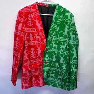 Men’s Festive Holiday Blazer Size L